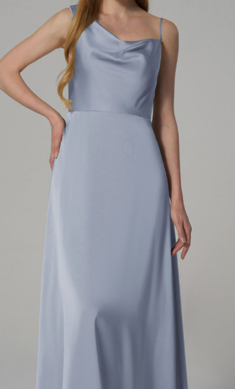AW BRIDAL SZ 0 XS baby blue Annabella bridesmaid formal party maxi dress B46